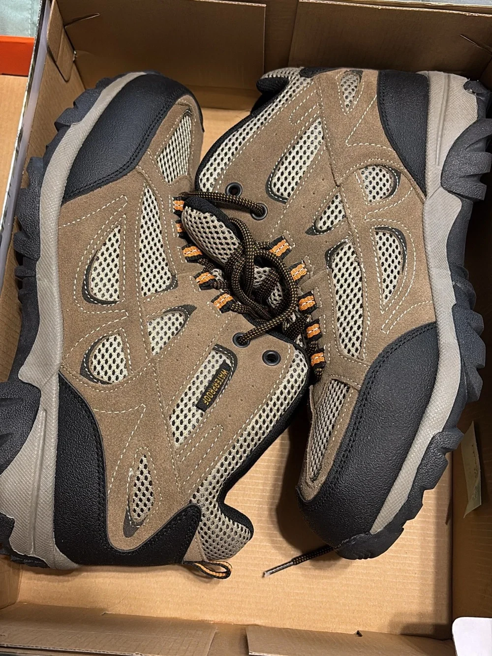 Ozark Trail Brown and Black Men's Hiking Boots